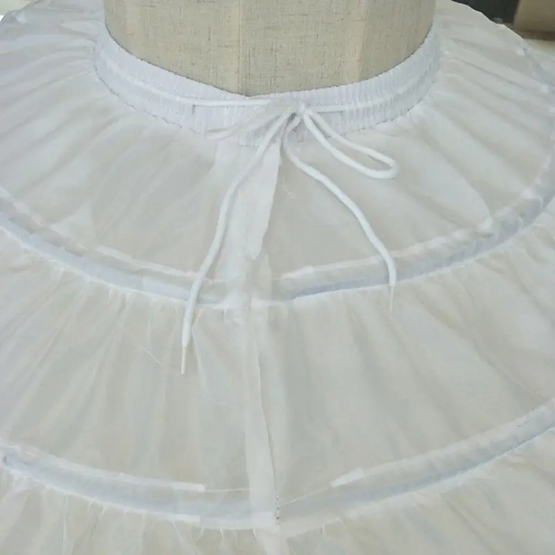 Petticoat Skirt Petticoat Underskirt Wedding Underskirt Flower Girl Underskirt Wedding Petticoat Children Girls Hoops White Petticoat Wedding Dress Underskirt Elastic Waistband Drawstring A-Line Skirt