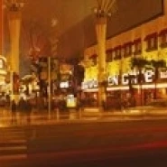 Casino lit up at night  Fremont Street  Las Vegas  Nevada  USA Poster Print (18 x 6)