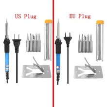Паяльный паяльник инструмент сварочное оборудование+ паяльная станция+ 5 наконечников США вилка 110 В/ЕС штекер 220 В для вариантов