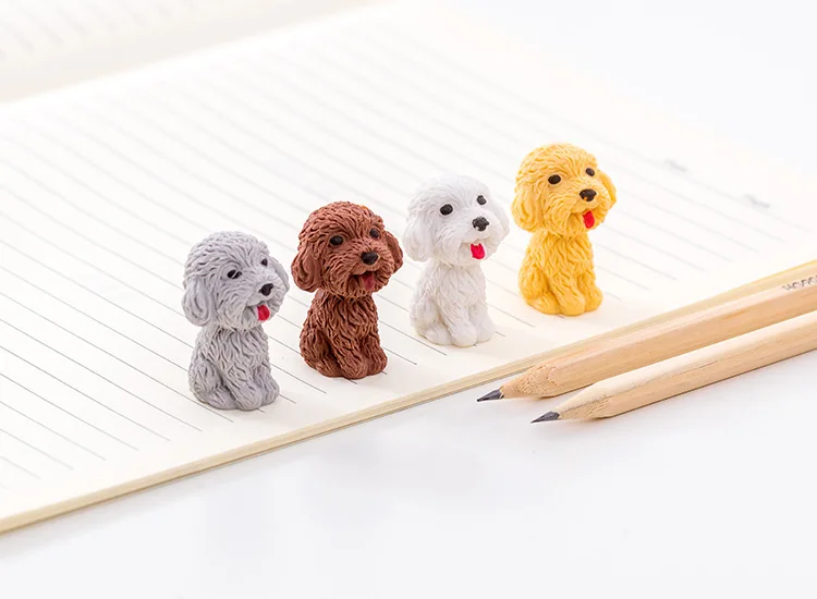 2 шт. новинка милые резинки Kawaii Teddy Dog карандаш резиновый ластик для детей Приз канцелярские принадлежности Школьные принадлежности Borracha Escolar