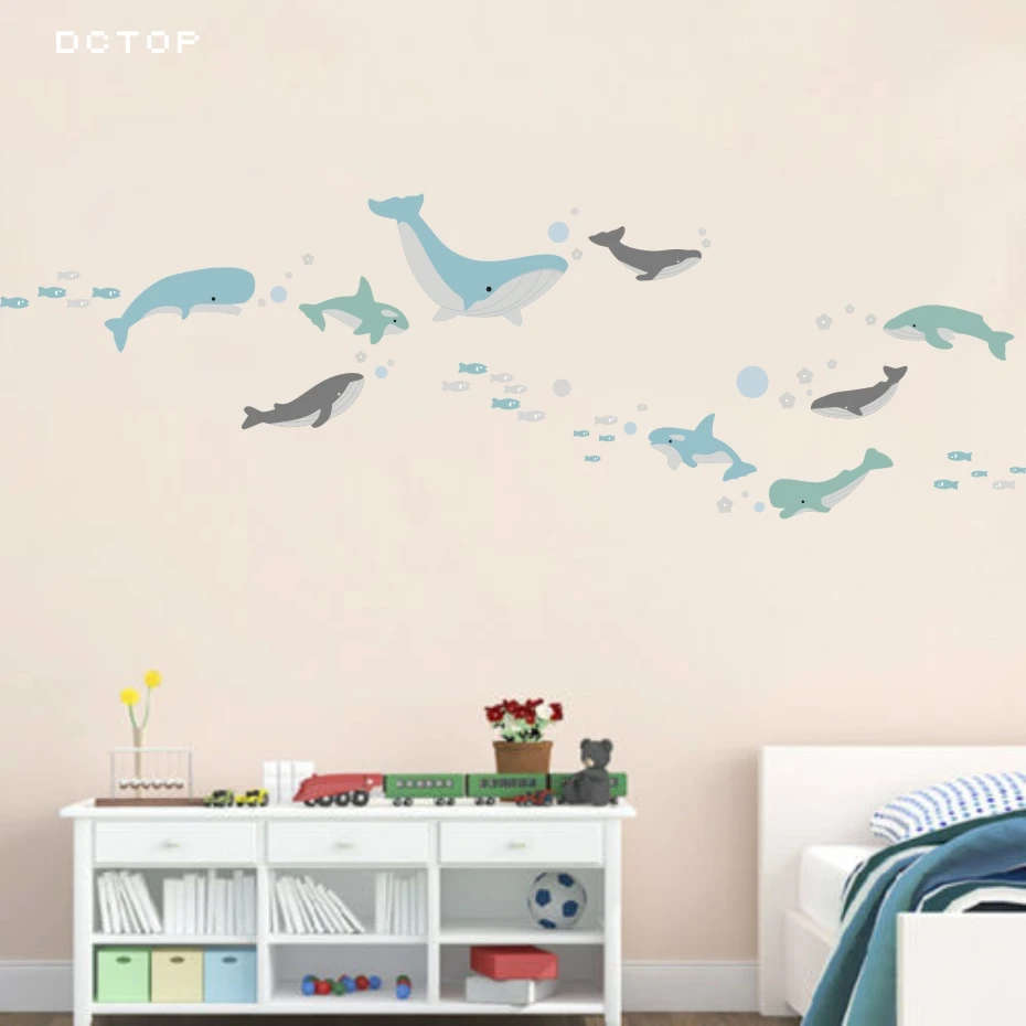 Cartoon Whale Wall Art Decals 5