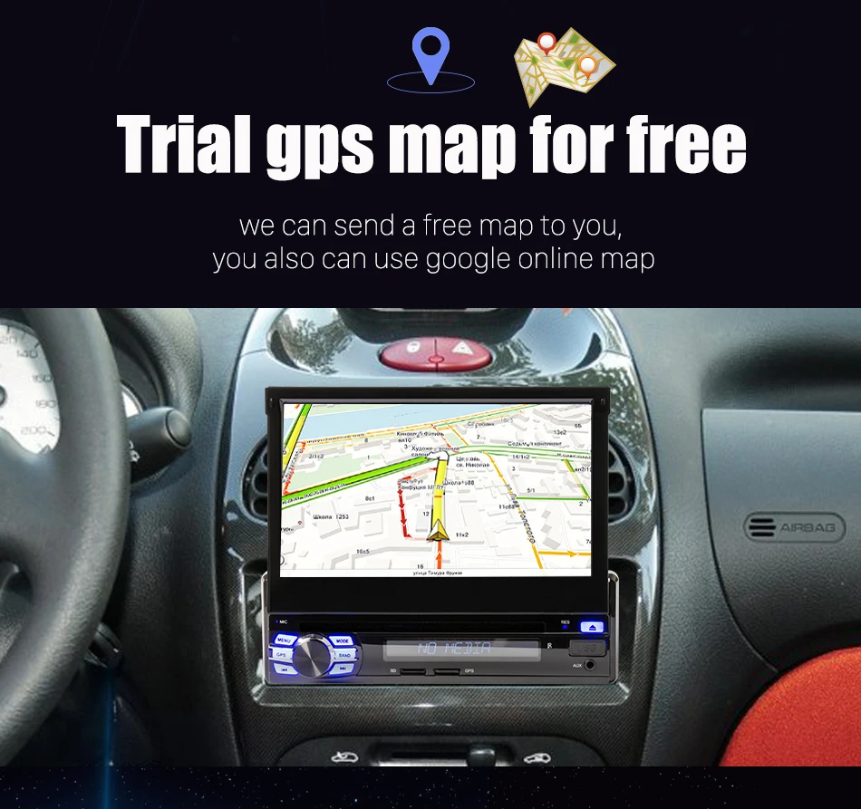 Clearance Eunavi 2G RAM Single 1 Din 7" Android 8.1 Car DVD Player GPS Radio Stereo Universal 1024*600 Hd Head Unit With Wifi Touch Screen 7