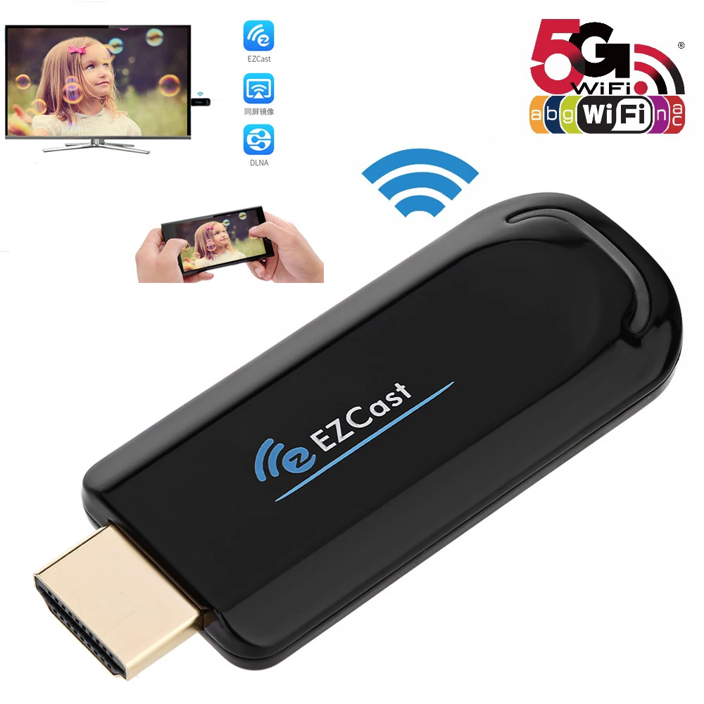 Proyector Portatil FIYAPOO Miracast Dongle 4K 5G Wireless Wi-Fi