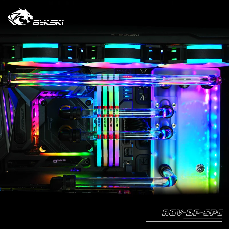 Водная плата Bykski чехол 5 в RBW/12 В RGB для DeepCool Quadstellar водное охлаждение