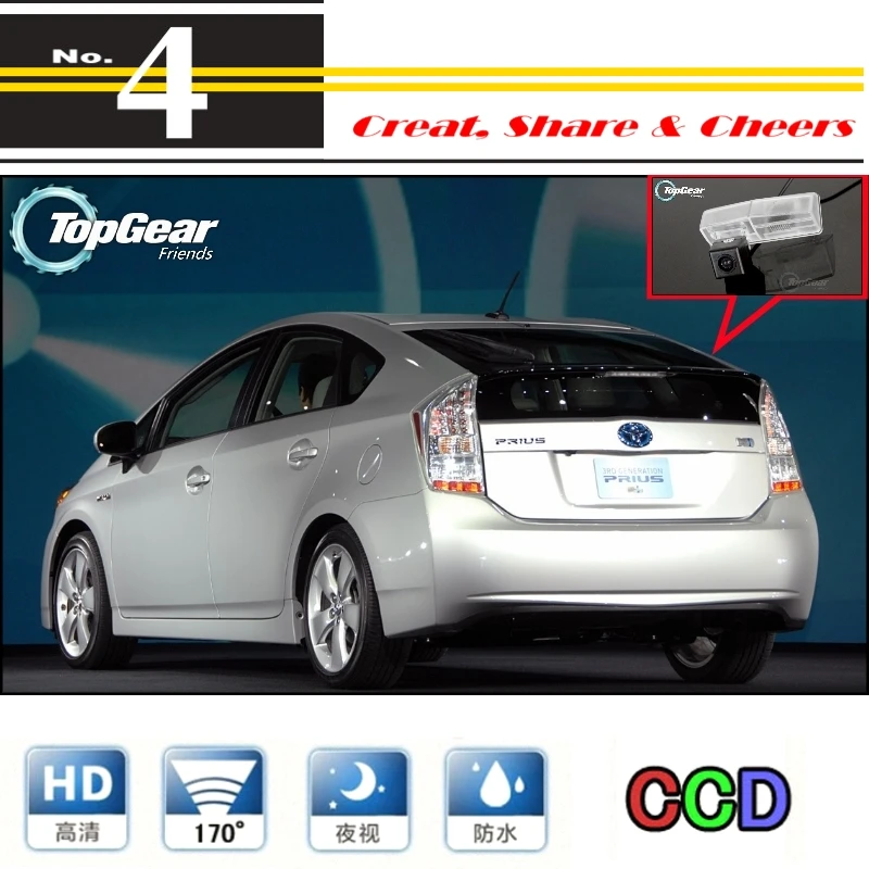 Для TOYOTA PRIUS 2009~ Автомобильная камера высокого качества камера заднего вида для PAL или NTSC для использования/CCD+ RCA