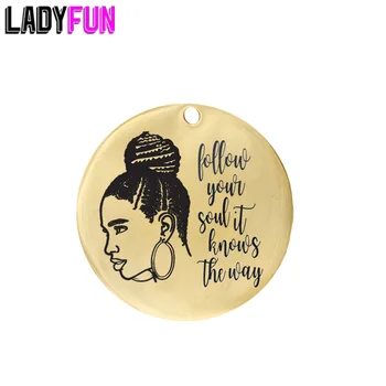

Ladyfun Customizable Follow Your Soul It Knows The Way Pendant Charm Round 25mm Boho Gypsy Soul Charms Wanderlust Gifts For Her