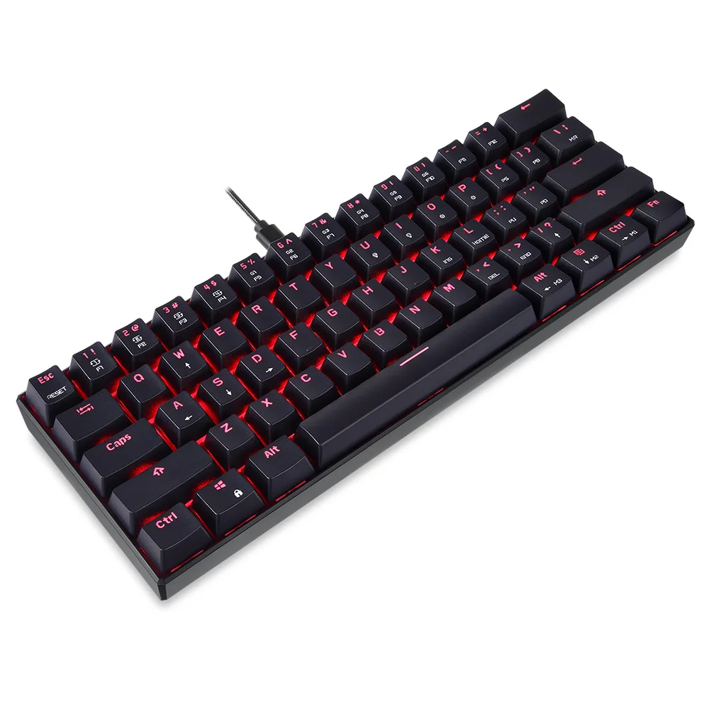 

MOTOSPEED CK61 Mechanical Keyboard RGB Backlight Type-C 61-Key Gaming Keypad 2ms Response Speed All Anti-ghost Keys