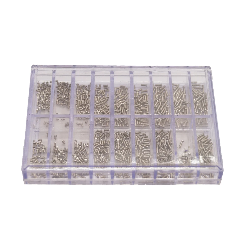 High Quality Watch Parts Stainless Steel Screws Tool Kit 1000 PCS Clock Wrist Watch Dedicated