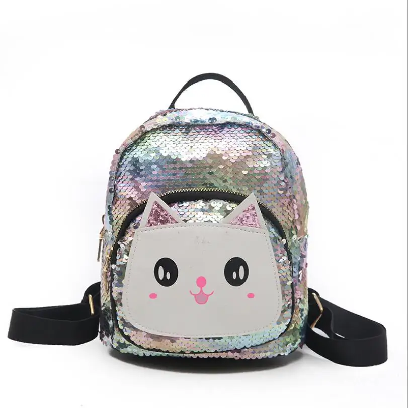 

2019 Sequins Backpacks for Teenager Girls PU mochila Shine Backpack Female Glitter Large Girls Travel Shoulder Bags School Bag