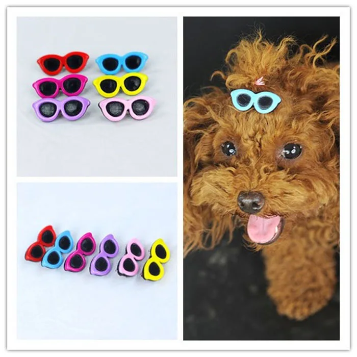 Dog Hair Accessories 10pcs/lot Small Dog Sunglasses Bows Pet Sunglasses