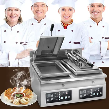 

Commercial Electric Double head Thickened Stainless Steel Fried Dumpling Machine Steak Machine Large Pancake Machine PT-06A