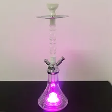 Акриловые наргиле, кальян комплект с светодиодный свет кальян Cachimba кальян наргиле с чаша для кальяна Кальян