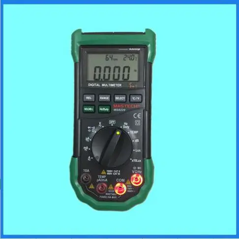 Mastech MS8229 авто-диапазон 5 в 1 Многофункциональный цифровой мультиметр с DMM, люкс, влажность, уровень шума, термометр