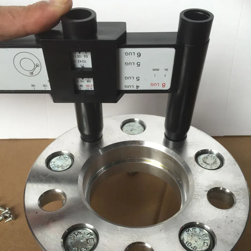 

4 5 6 8 Holes Lug Wheel Bolt Pattern Gauge Quick Measuring Measurement Hand Tool qiang