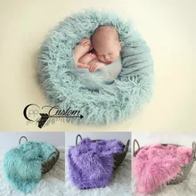 150x100 см монгольский искусственный мех шерсть одеяло фон для фотографирования новорожденных малышей фоновые фото реквизит ковры длинные волосы пляжное одеяло