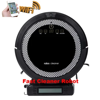 

Smartphone WIFI APP Robot Vacuum Cleaner Smart Sweeping Rechargeable Remote Control with Water tank