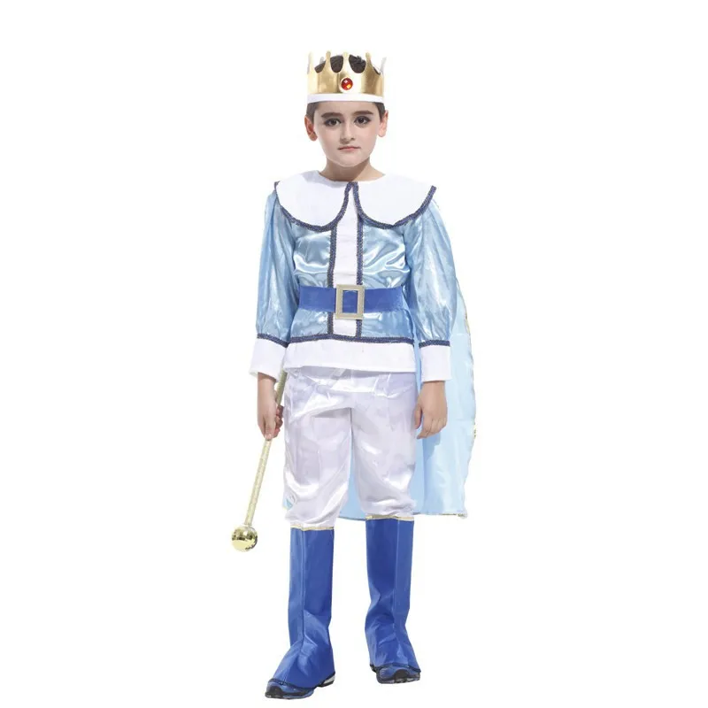 М~ XL довольно почетные принц король Косплэй hallowean партия Детские костюмы для мальчиков сцены фантазия Костюмы