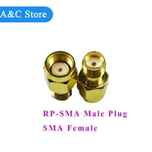 RP-SMA штекер SMA женский Jack разъем РФ коаксиальный адаптер Прямо Goldplated Новые магазин при фабрике