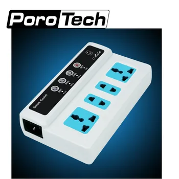 Best 20pcs/lot SC3-GSM Smart Power Socket Wireless Mobile Phone PDA GSM Remote Control 4 Outlets Power Socket Smart Switch Plug