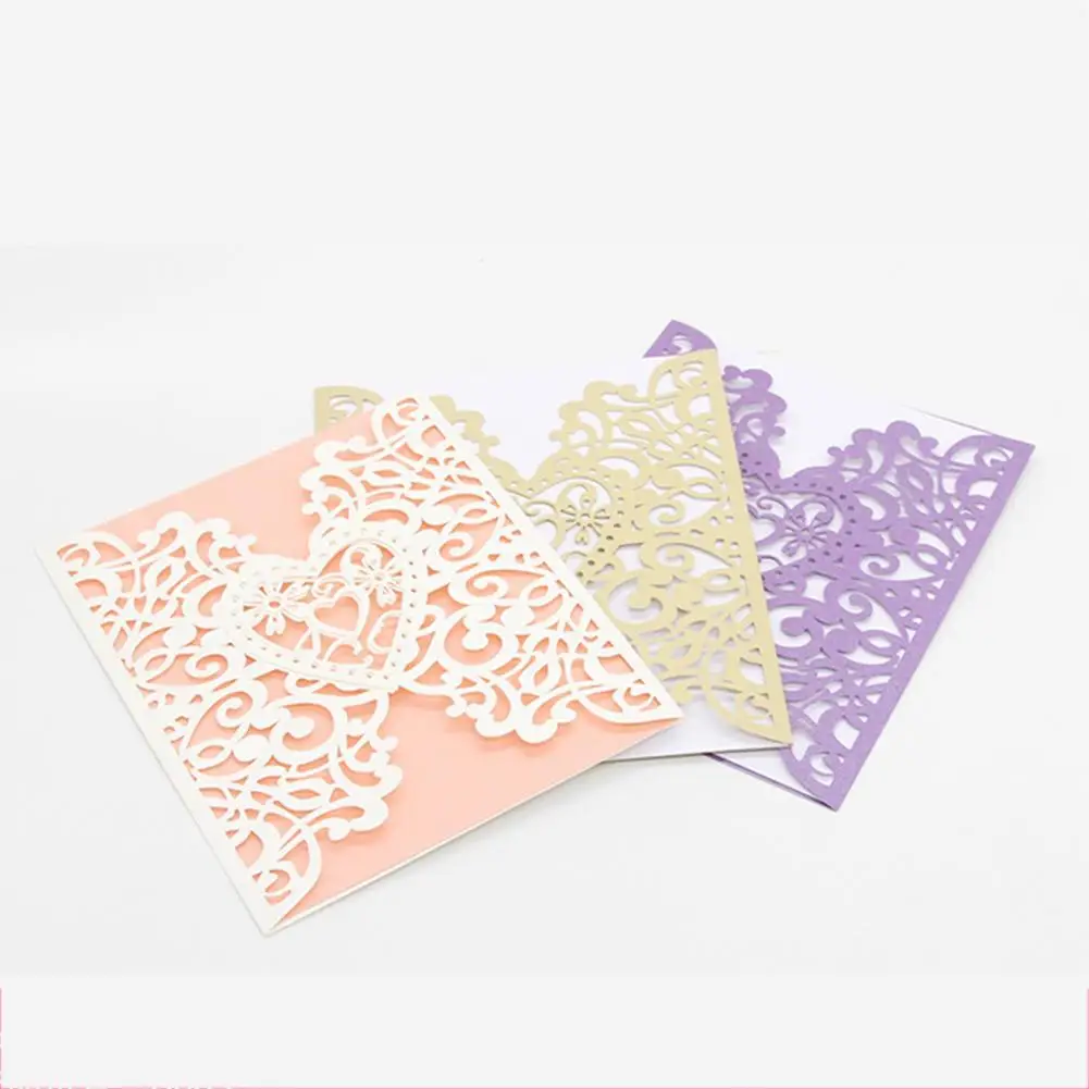  10PCS European Style Hollow-out Wedding Invitations Innovative Invitation Card Birthday Card - 32921247881