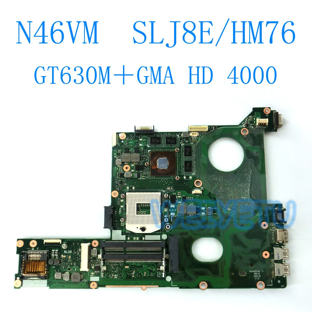 

N46VM GT630M Onboard 2GB Motherboard For ASUS N46V N46VM N46VZ N46VB N46VJ Laptop Mainboard 100% Tested Rev 2.1