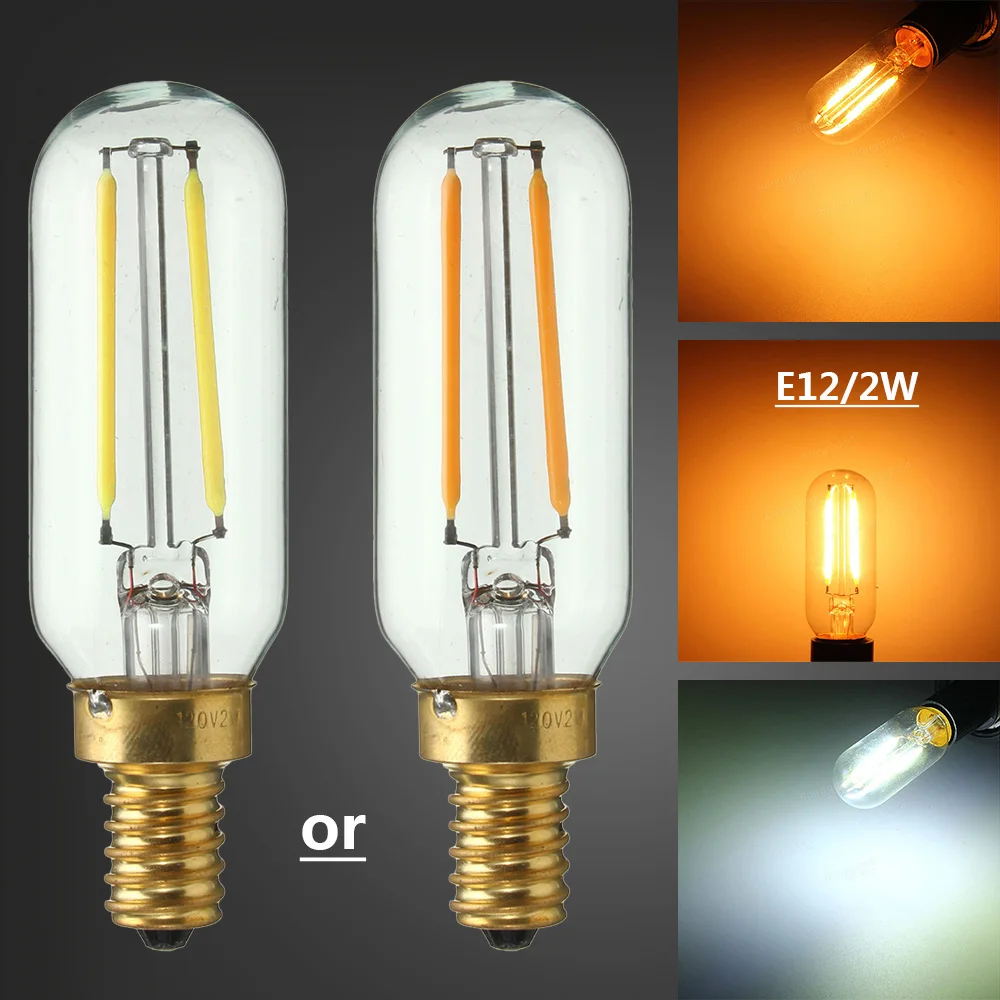 

Kingso Vintage Edison Bulb Dimmable E12 T25 2W Retro Edison Lamp LED Warm White COB Retro Incandescent Light Filament Light Bulb