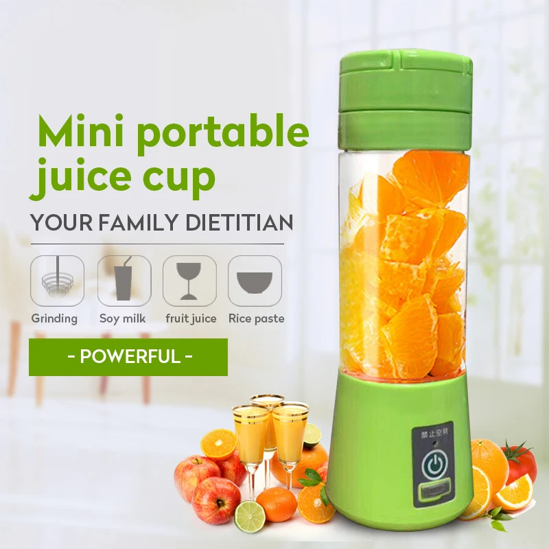

Automatic Mini Portable USB Juice Cup Multi-function Fruit Mixer four Blade Mixing Machine parts Health Nutrition Hand Cup