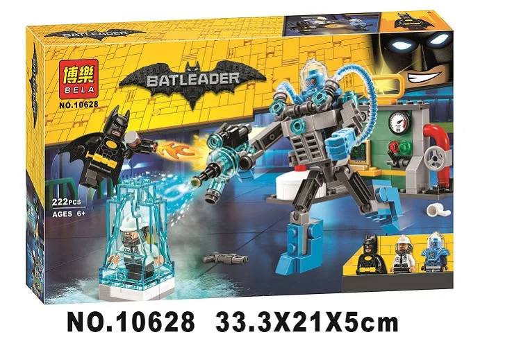 

222pcs 10628 BATMAN MOVIE Mr. Freeze Ice Attack Building Blocks set DIY Bricks toy Gift for children Compatible With lepin 70901