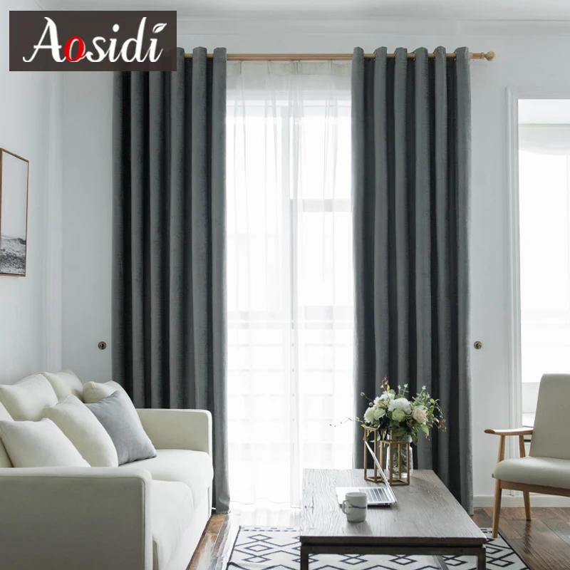 Luxury Velvet Curtains For Living Room Window Modern Floral