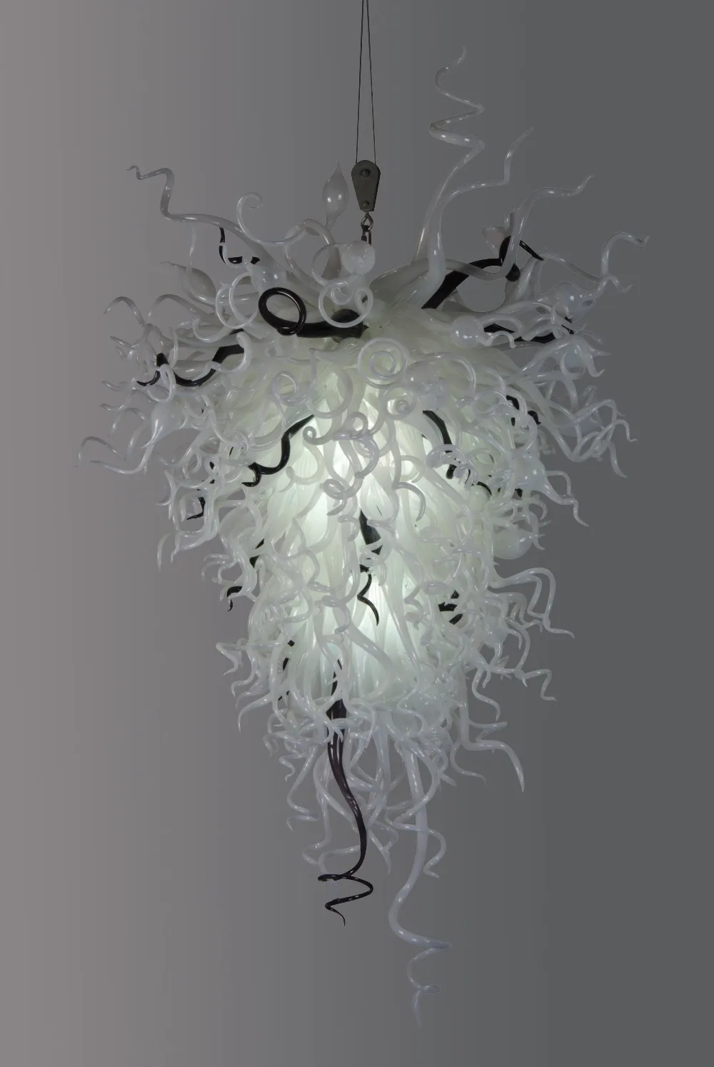 Black And White Metal Chain Hanging Murano Hand Blown Glass Black And White Metal Chain Hanging Murano Hand Blown Glass Chandelier In Chandeliers From Lights Lighting On Aliexpress Com Alibaba Group