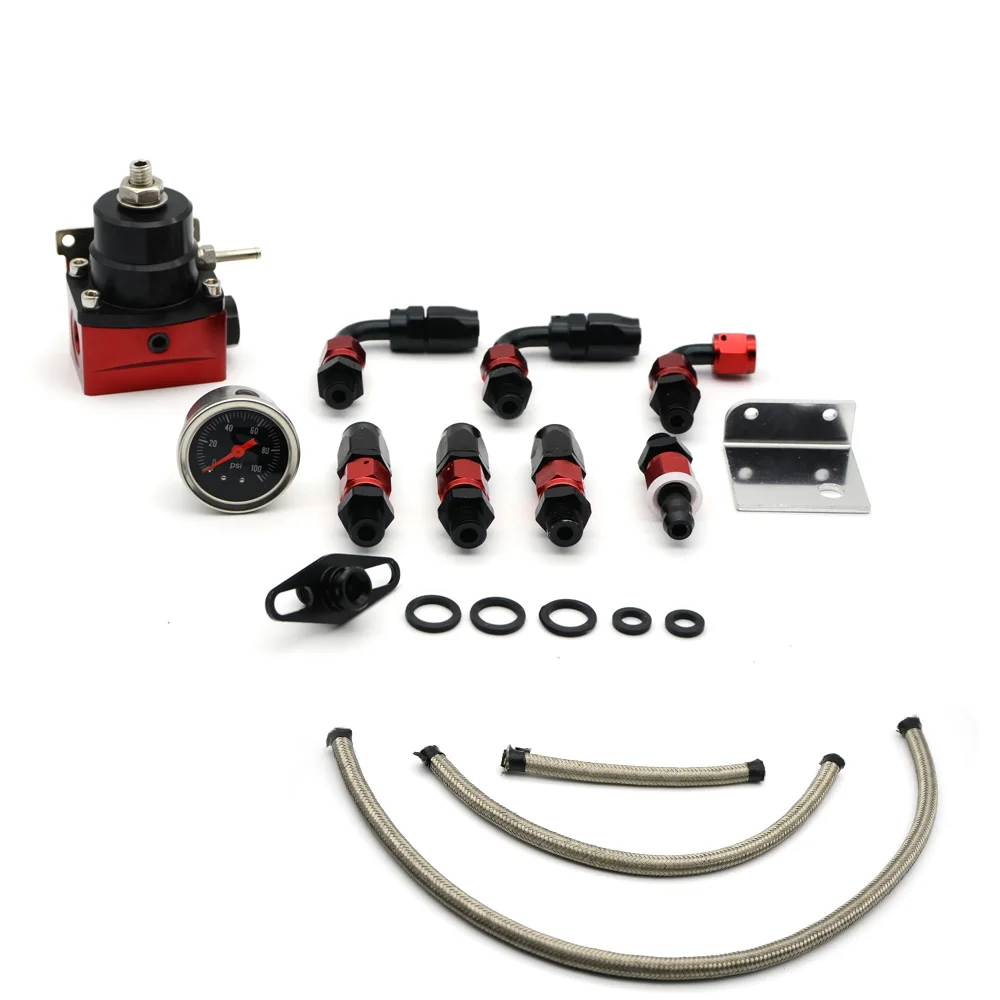 Aluminum Racing Auto Fuel Pressure Regulator Kits Full Kit Fuel