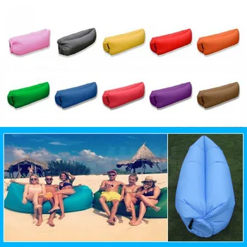 

Outdoor Lazy Inflatable Nylon Sofa Camping Beach Foldable Air Sofa Sleeping Bed Waterproof Picnic Pool Party Decorations