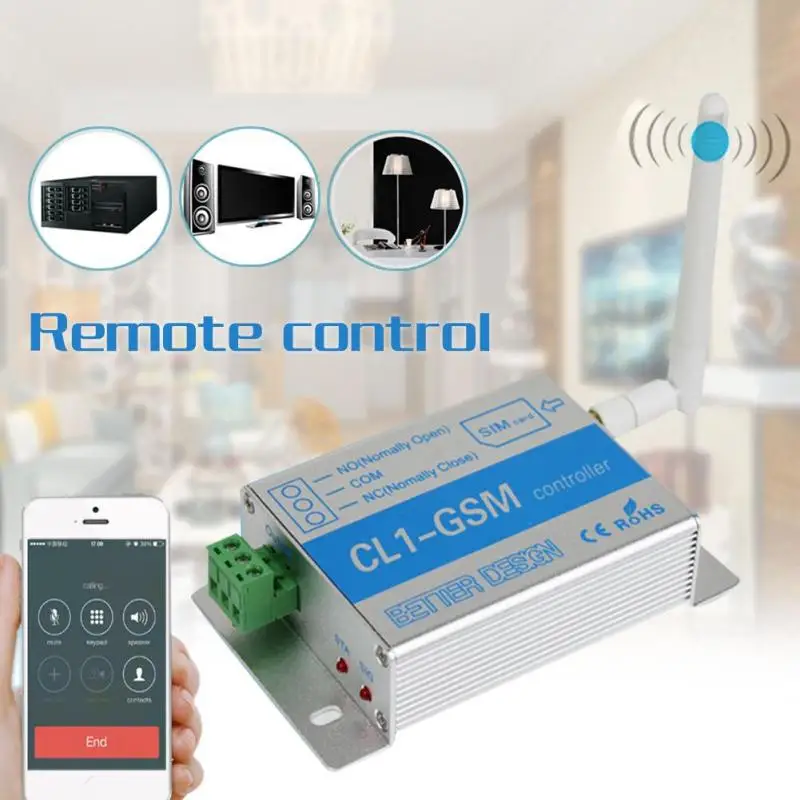 

Wireless Remote Control Relay Smart Switch CL1-GSM GSM SMS Remote Relay Control Home Security EU Standard