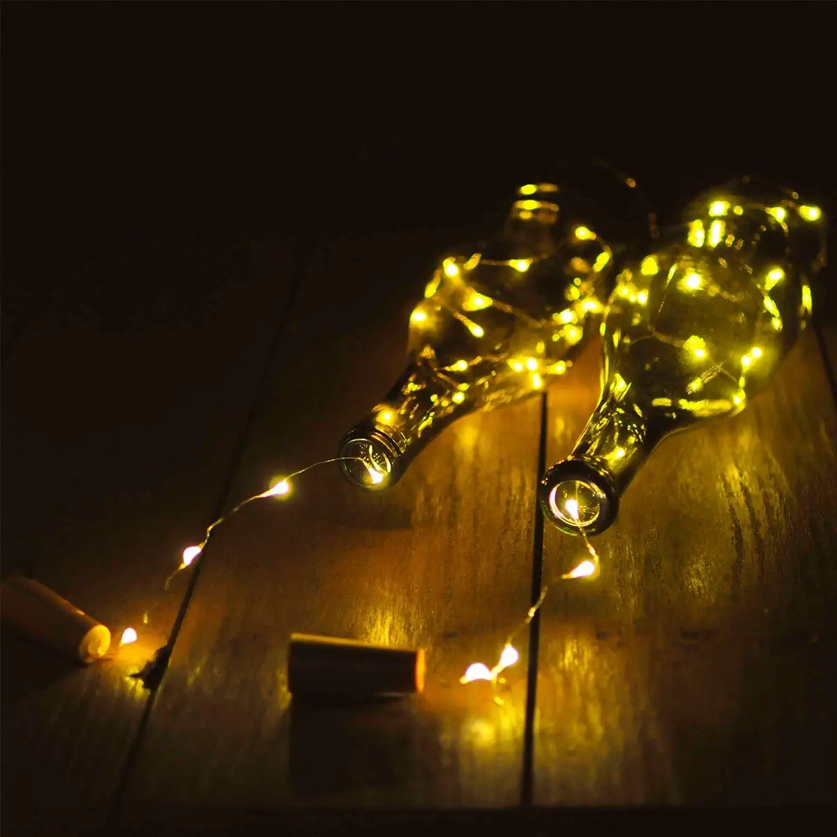 10 шт./лот светильники в форме винных бутылок пробковые сказочные гирлянды 2 м 20 светодиодов на батарейках огни для рождественских вечеринок Свадебные украшения