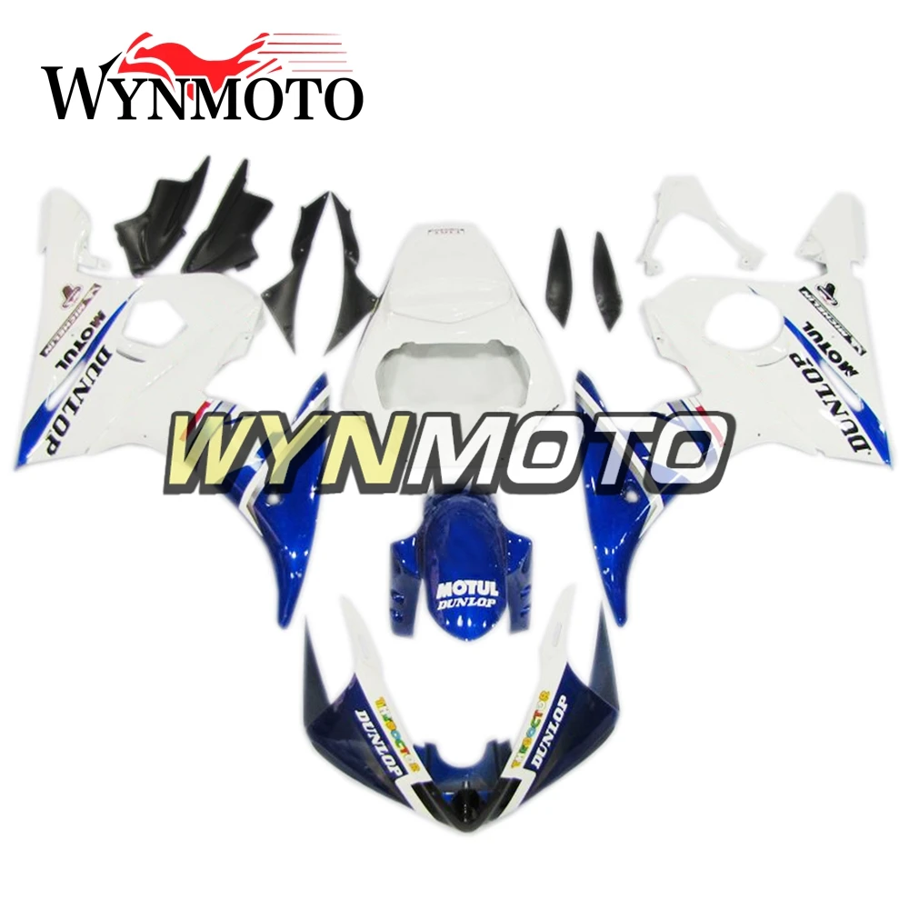 

Complete Fairings Kit For Yamaha R6 2005 05 Year Injection ABS Plastics Bodywork Motorcycle Dark Blue White Flame Cowlings Cover