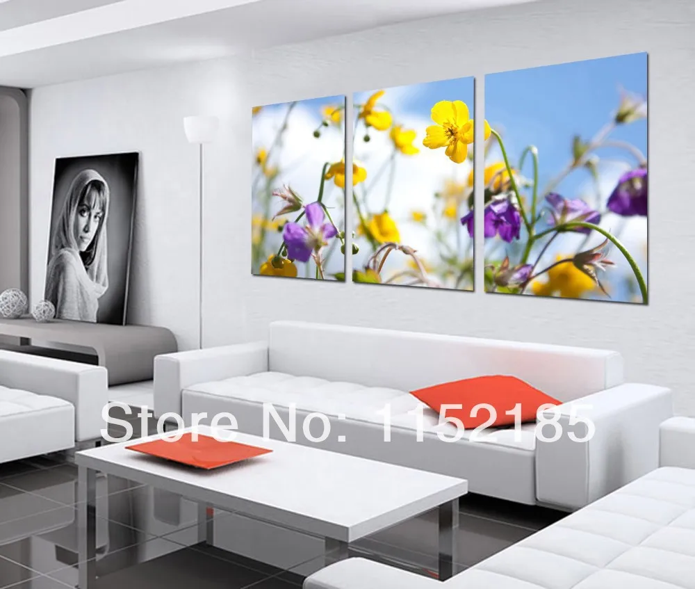 Aliexpress.com : Buy Free shipping realist yellow purple flower