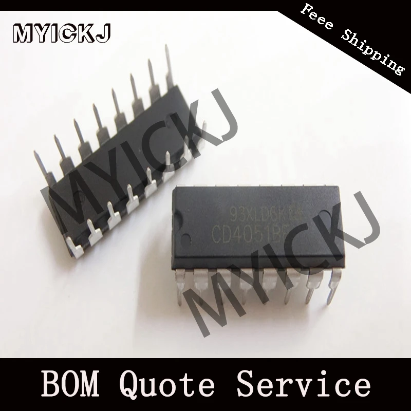 5 шт. CD4051BE MUX/DEMUX 8X1 16DIP микросхема | Освещение