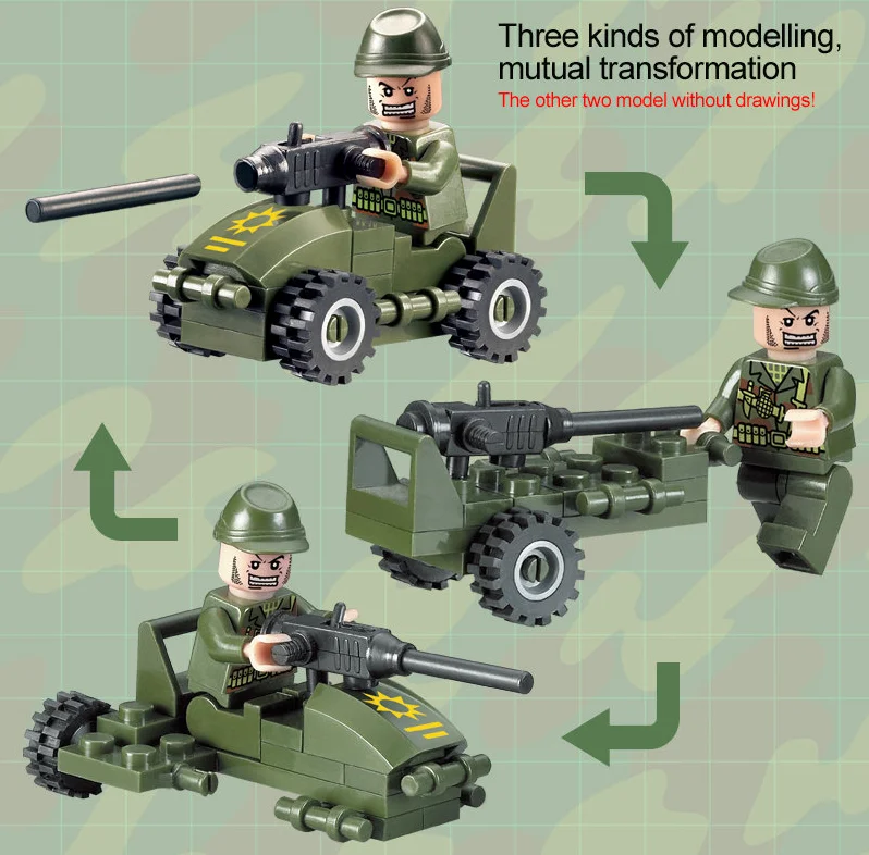 E Model Compatible with Lego E830 28pcs Soldier Car Models Building Kits Blocks Toys Hobby Hobbies For Boys Girls E Model Compatible with Lego E830 28pcs Soldier Car Models Building Kits Blocks Toys Hobby Hobbies For Boys Girls