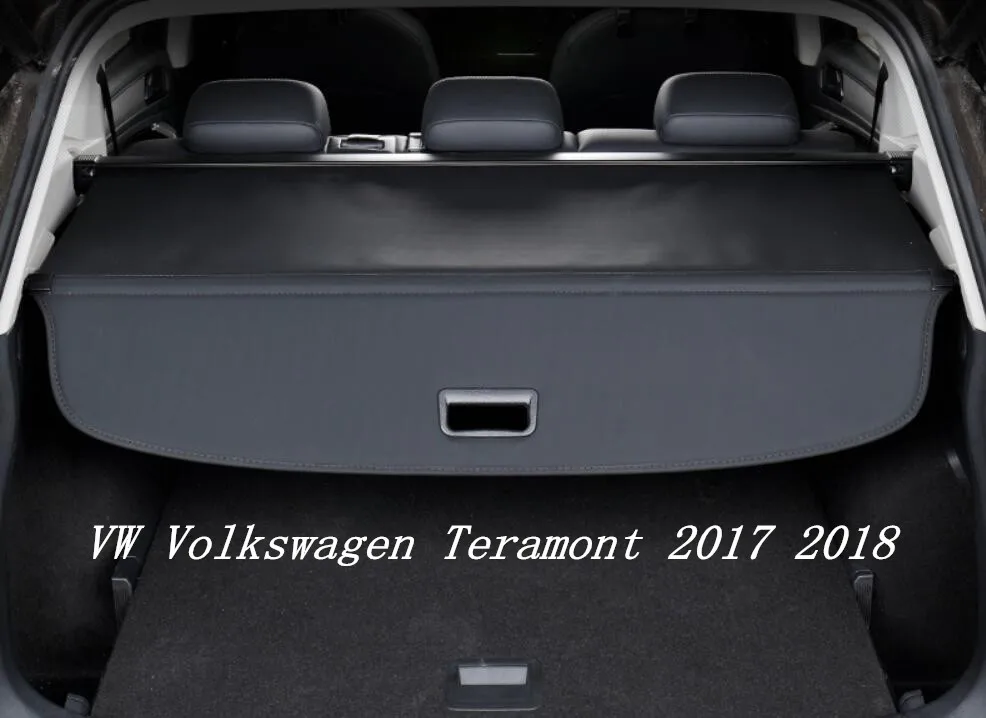

JINGHANG High quality Car Rear Trunk Security Shield Cargo Cover For VW Volkswagen Teramont 2017 2018 ( black, beige)