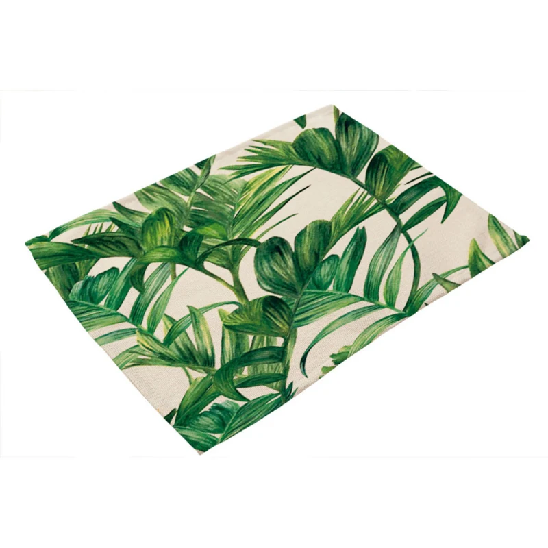 Buy Fashion Green Leaf Small Fresh Placemat Linen