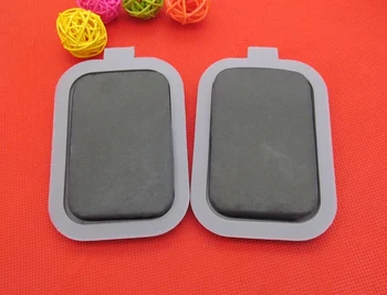 

4pcs three-plug-hole Absorbent sponge heating electrode sheet medicine permeation Massage silicone thermotherapy electrode pads
