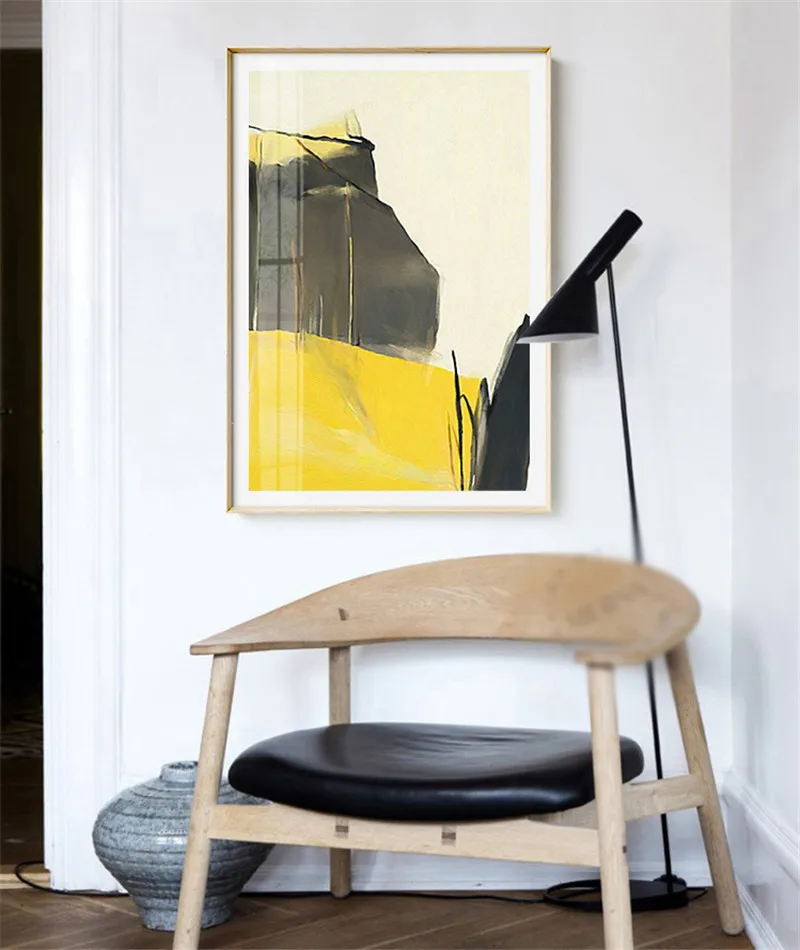 Yellow Abstract Geometry Canvas Art Print Painting Nordic Poster Posters And Prints Wall Pictures For Living Room DecorUnframed