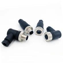 M12 разъем датчика водонепроницаемый мужской и женский штекер Резьбовая муфта 4 5 8 Pin A Тип