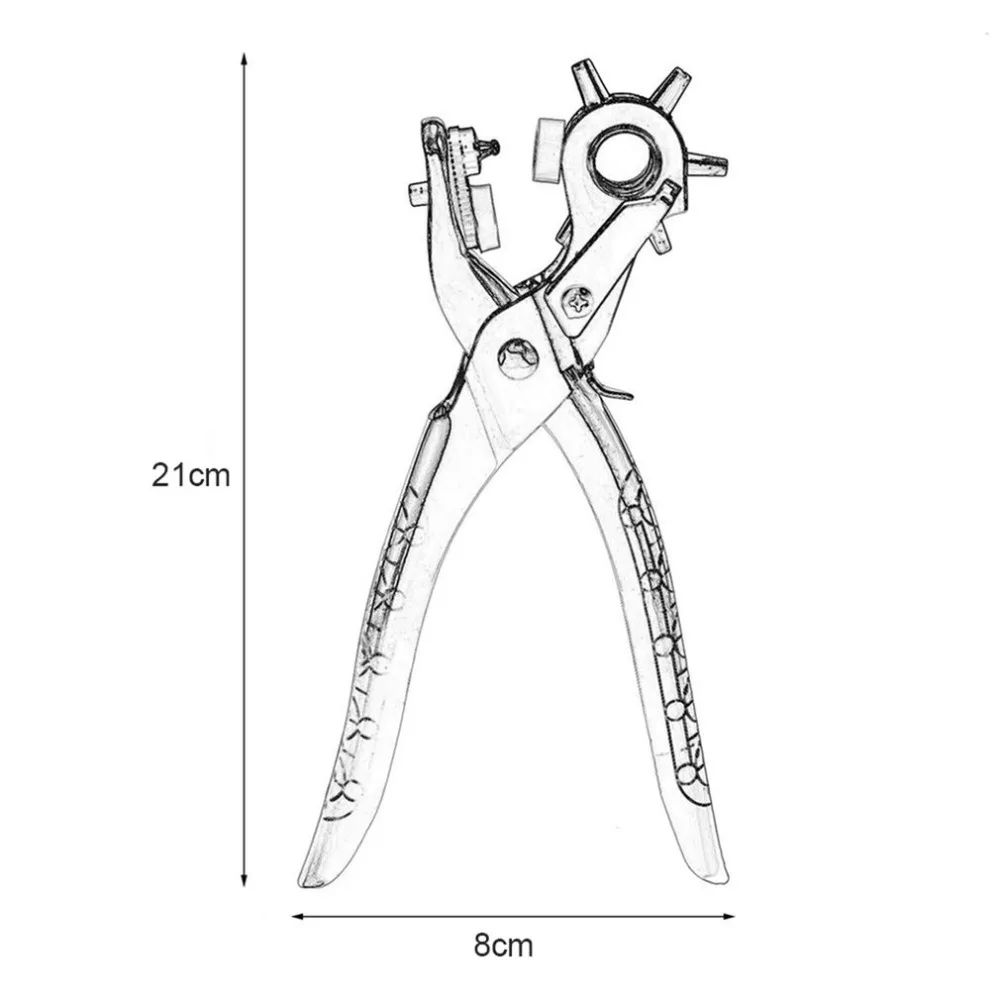 Многофункциональный Дырокол ручка перфоратор ушко плоскогубцы с 5 различных размеров отверстий для кожаного ремешка ремешок для часов кожаная карта