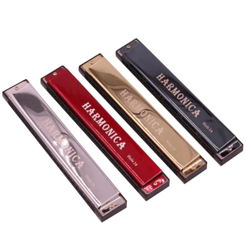 

New Kids 24 Hole Polyphony Beginner Children Students Practice Harmonica Advanced Adult Playing Entry C Tone Piano