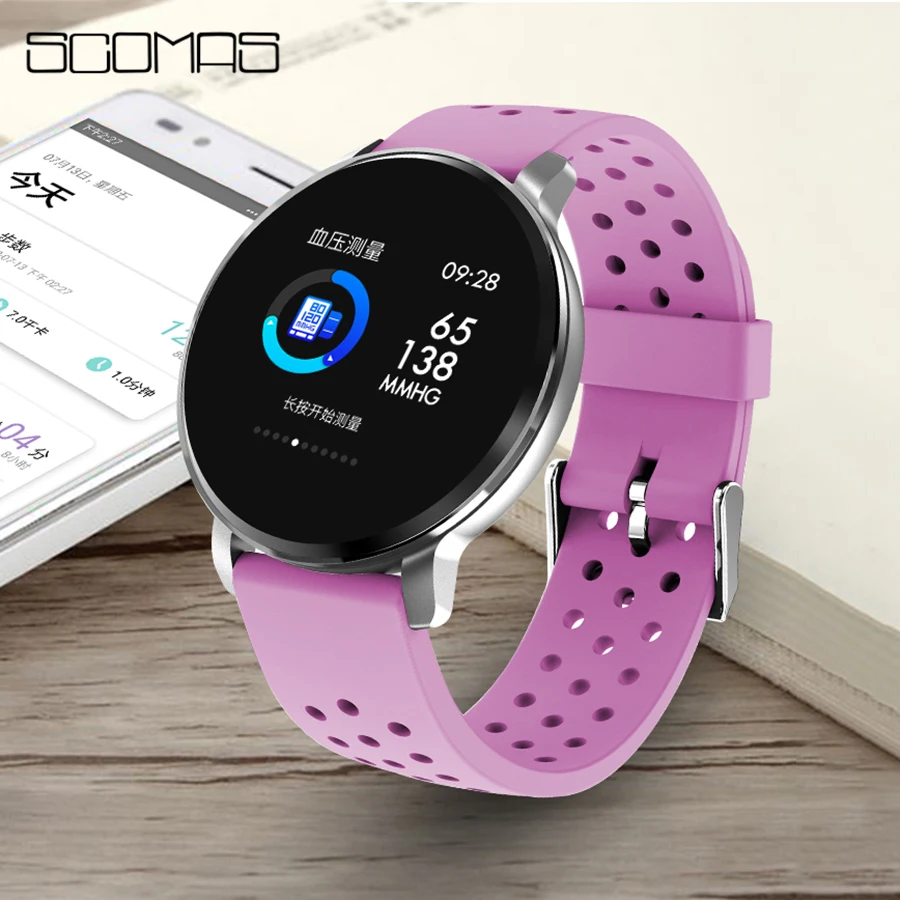 

SCOMAS S11 Smart Watch 1.3"IPS Color Screen Heart Rate Blood Pressure Oxygen Monitor Fitness tracker Smartwatch For Men Women