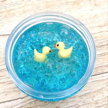 

Fluffy Slime Transparent Swimming Ducks DIY Toys for Kids Squeeze Toys Stress Relief Toy