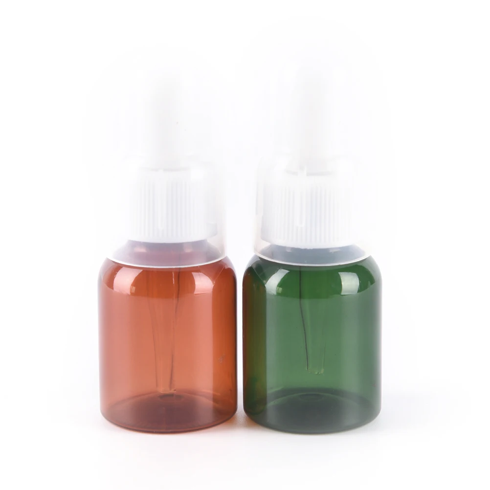 

25ml Refillable Bottle Essential Oil Bottle With Pure Dropper Perfume Sample Tubes For Liquid Reagent Pipette Empty Green Brown