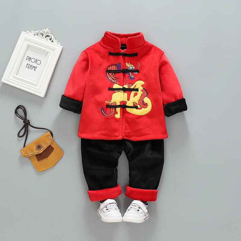 Warm Kids Clothing Set Baby Boys Clothes Traditional Chinese Costumes