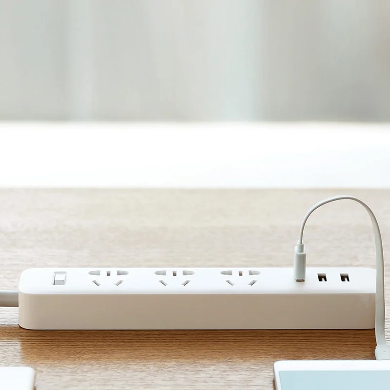 Оригинальная лента питания Xiaomi 3 гнезда (3 отверстия) порта USB самонастраиваемая